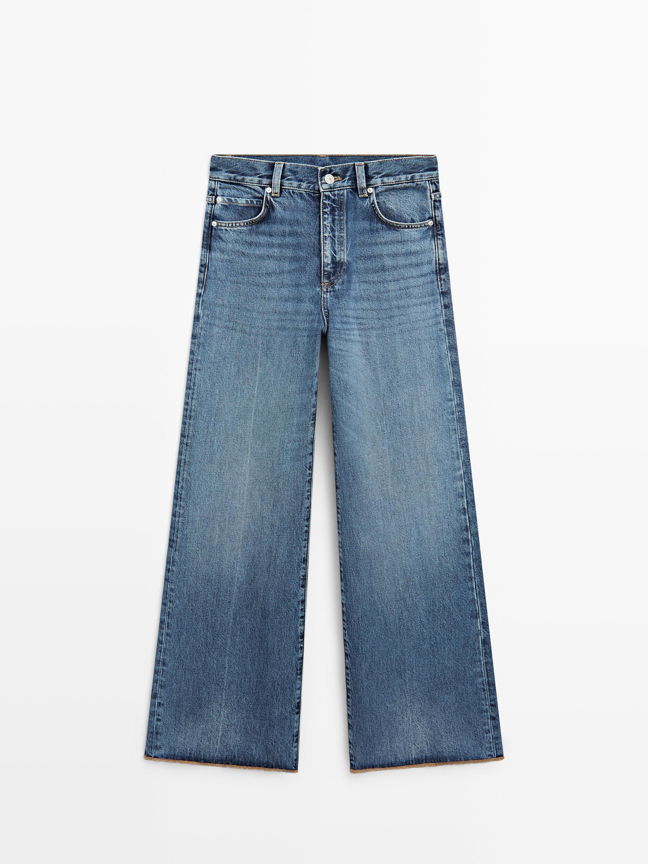 High-waist palazzo jeans